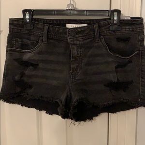 Eunina Black Jean Shorts